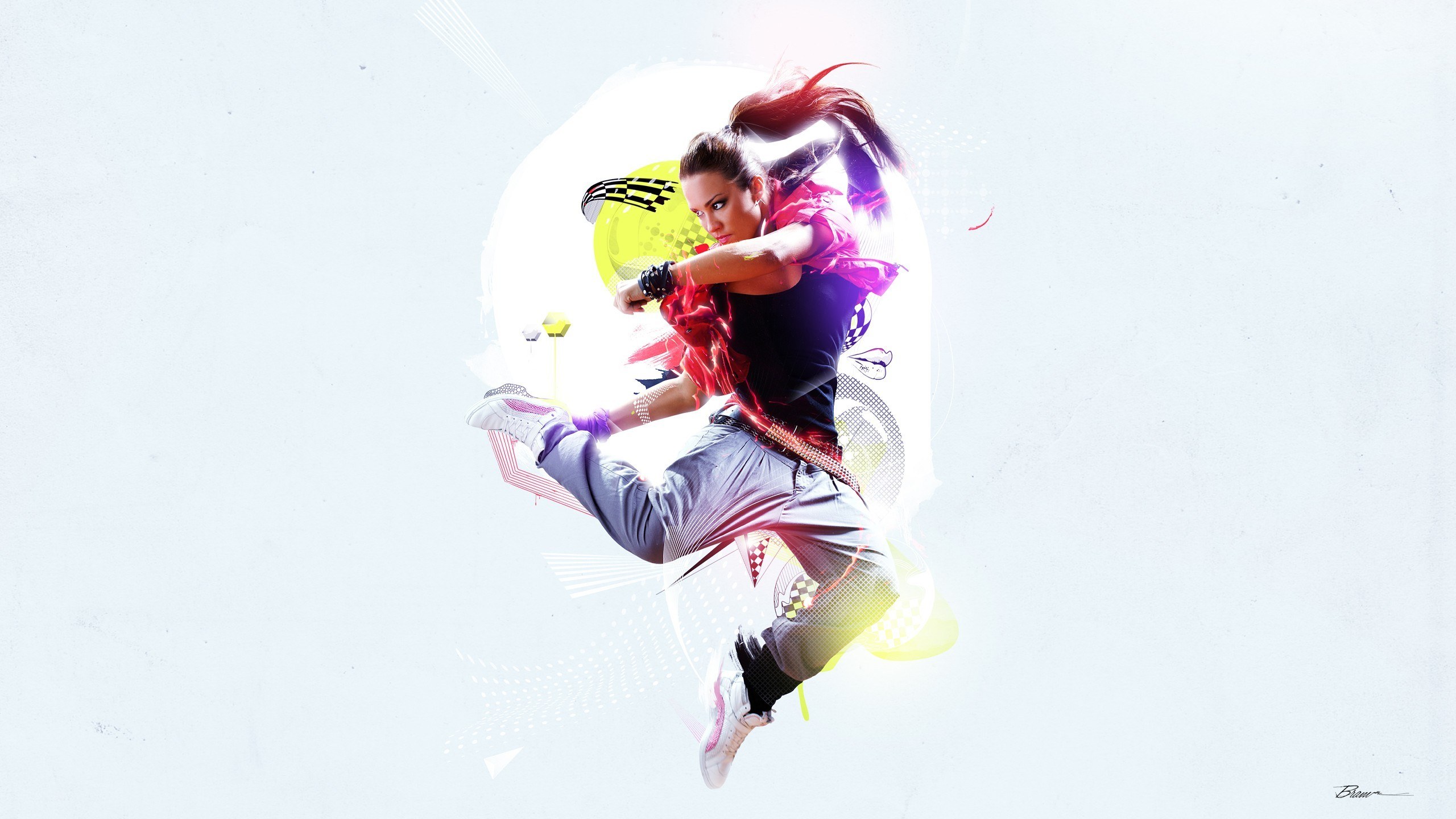 dancing woman in motion