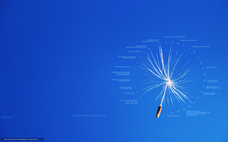 Dandelion clock with global holidays