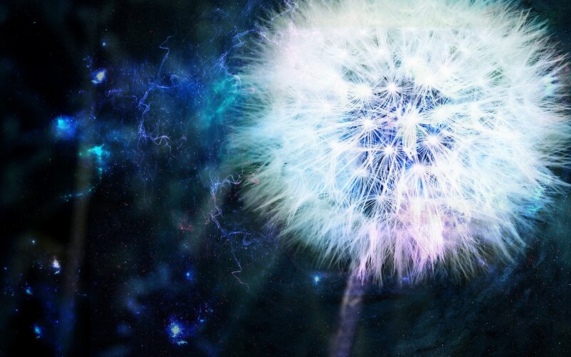 Dandelion in a cosmic nebula