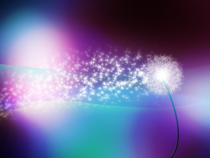Dandelion with Sparkles — Purple