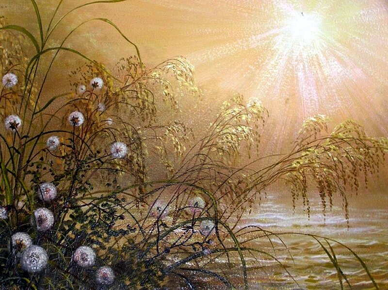 Dandelions by Water