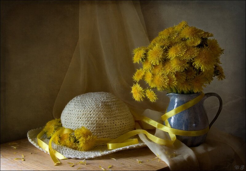 Dandelions in a Pitcher