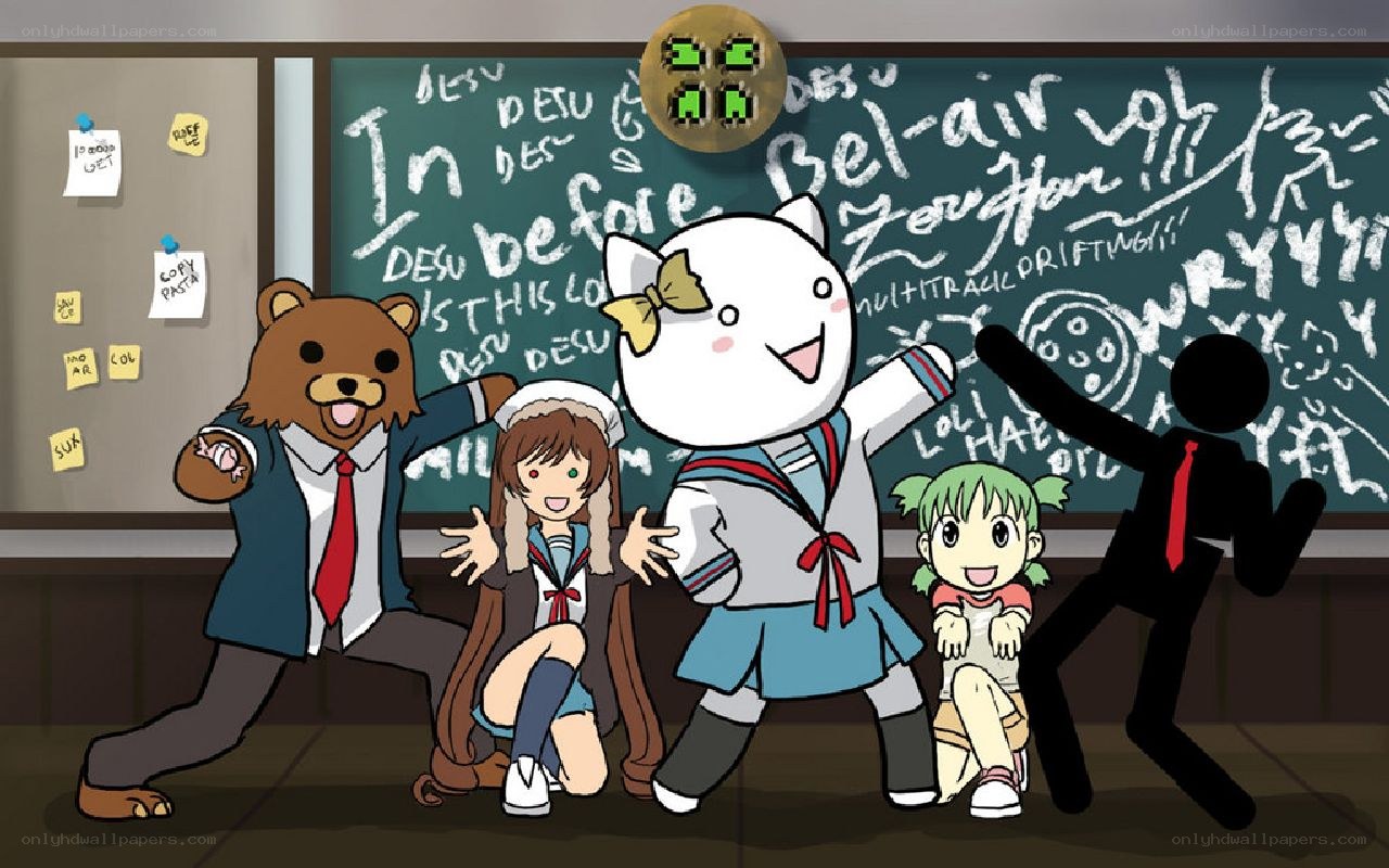 Danganronpa characters in classroom