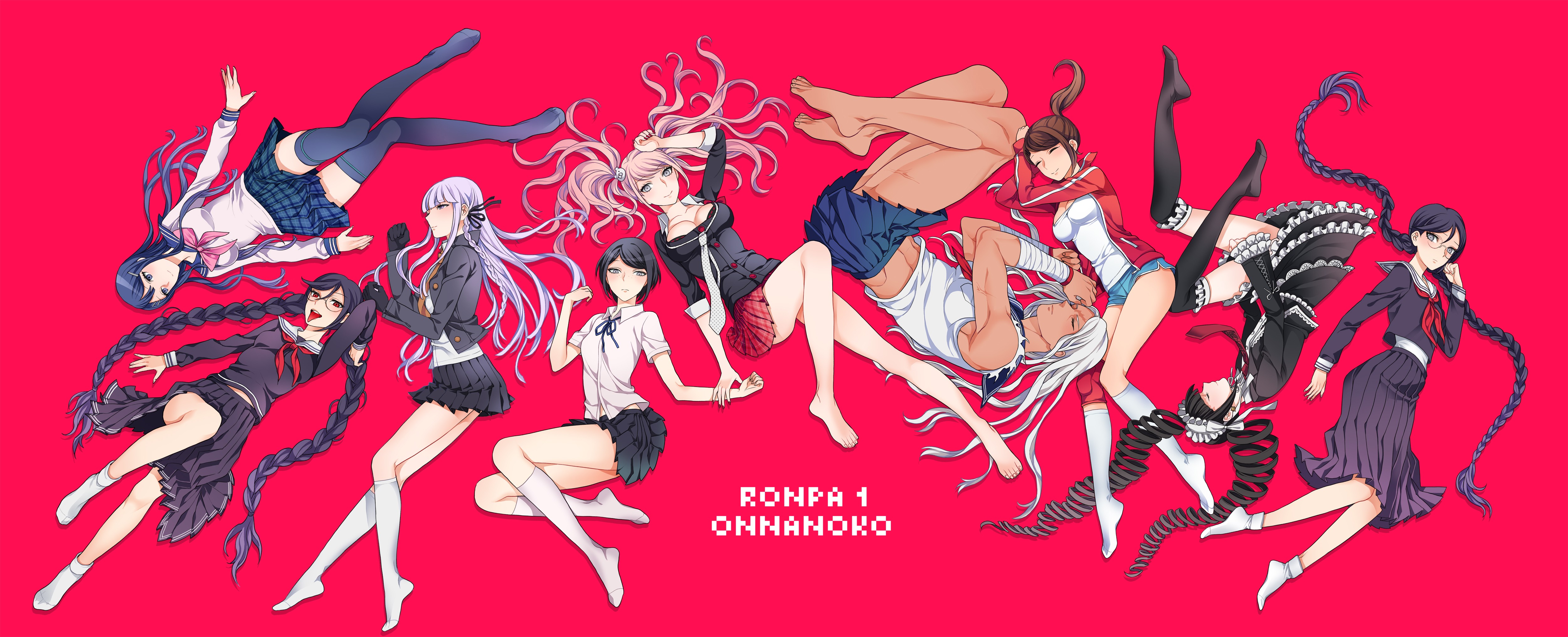 Danganronpa characters in dynamic poses
