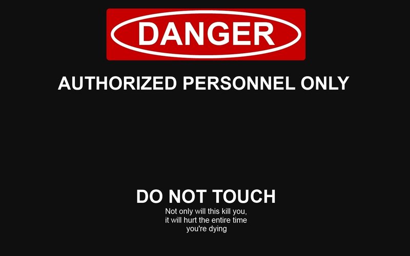 Danger warning sign