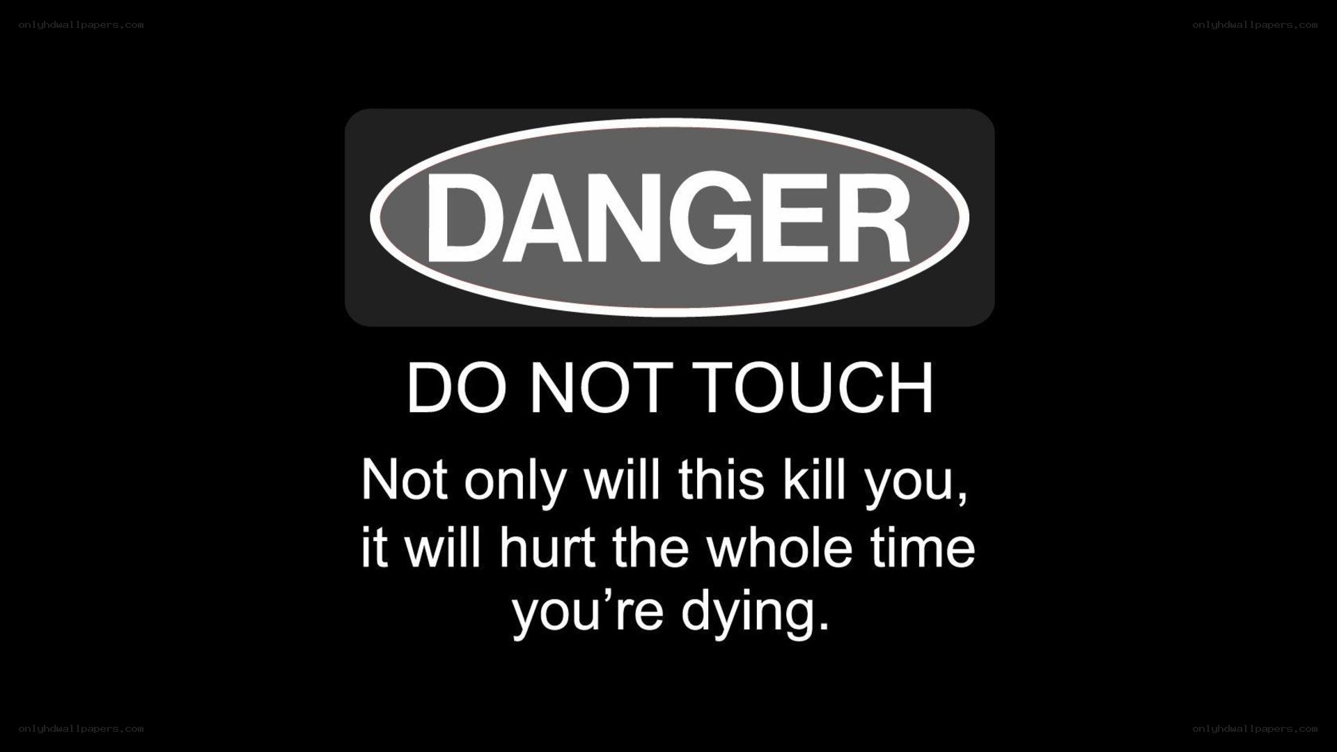 Danger warning sign