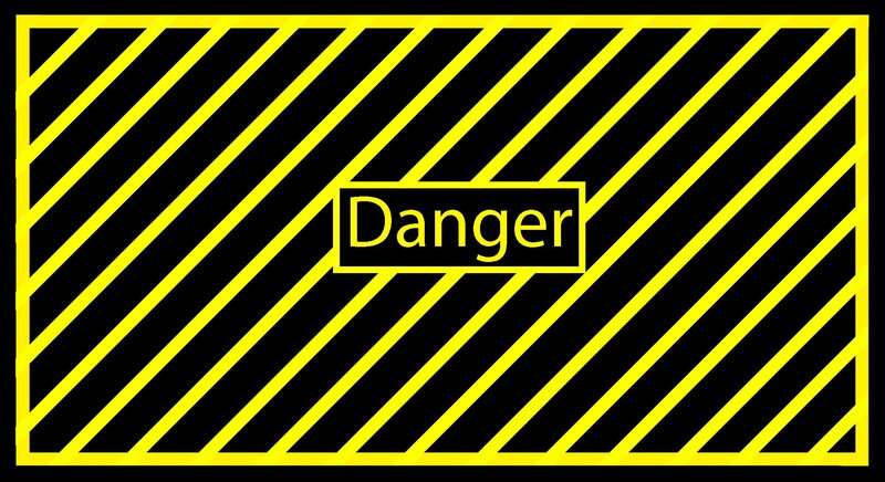 Danger Warning Sign — Yellow
