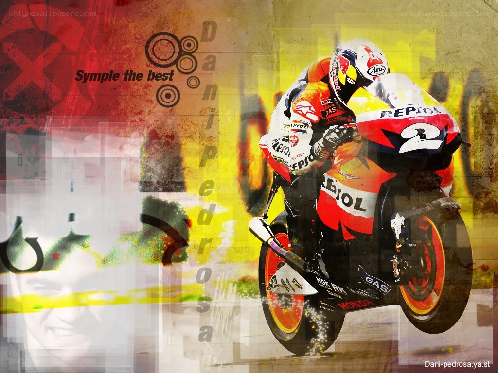 Dani Pedrosa racing motorcycle