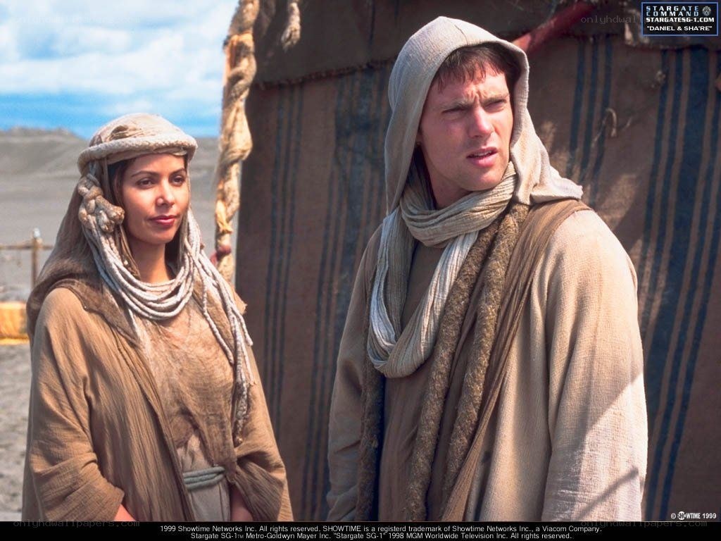 Daniel and Sh'ara from Stargate SG-1
