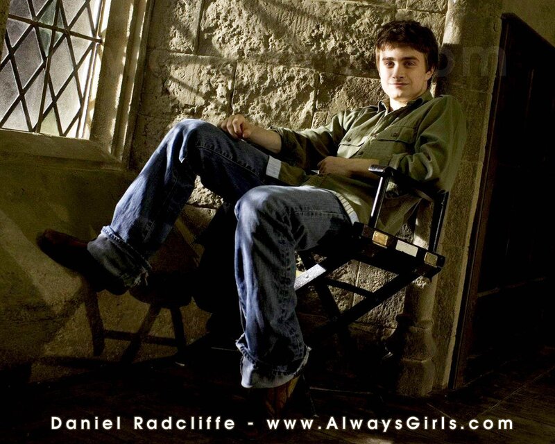 Daniel Radcliffe in a chair
