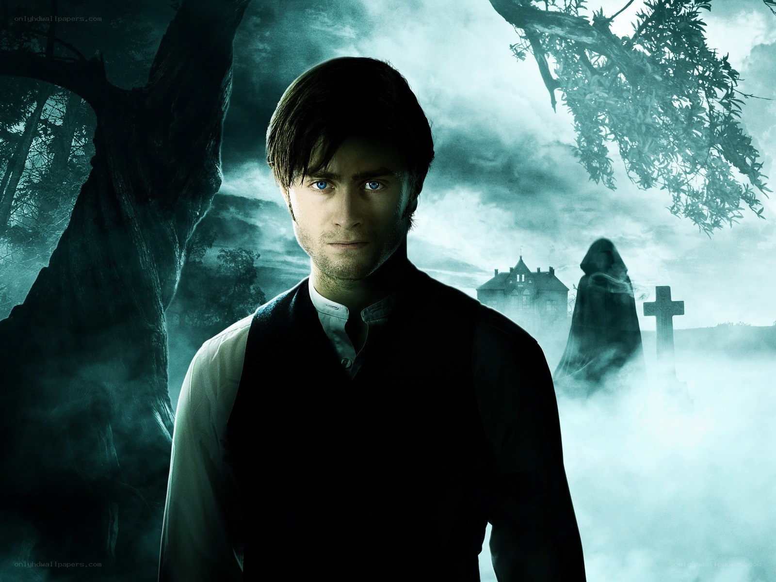 Daniel Radcliffe in a dark scene