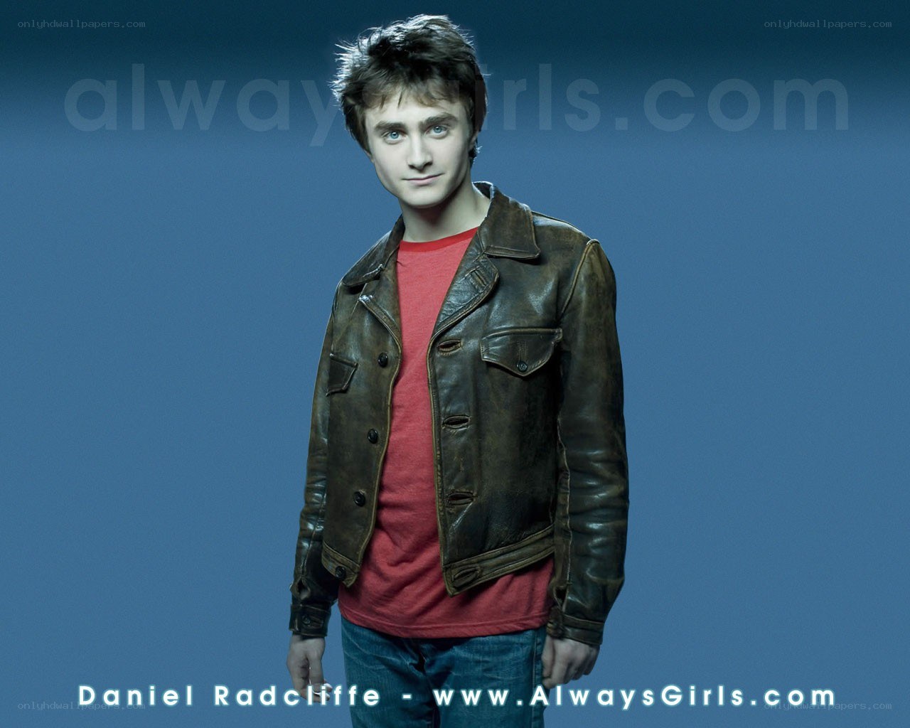 Daniel Radcliffe in leather jacket