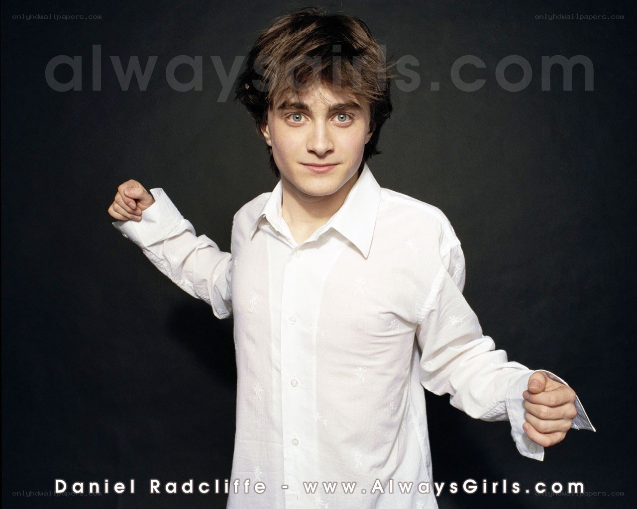 Daniel Radcliffe in white shirt