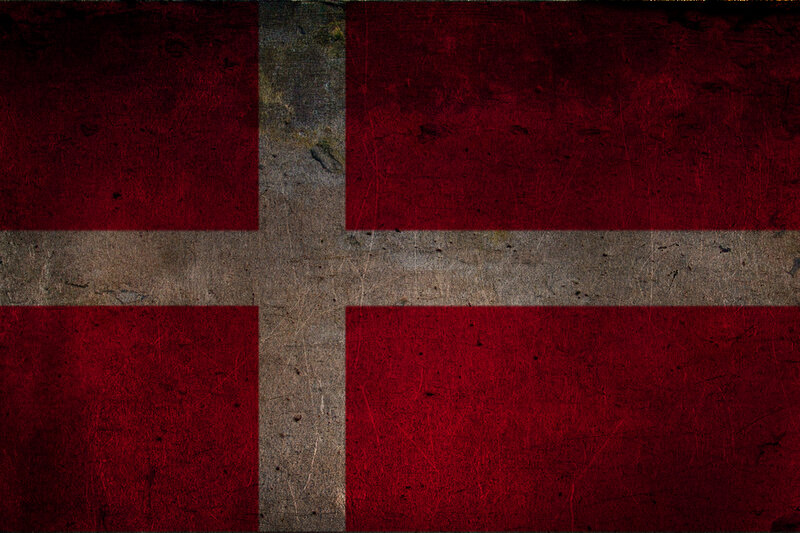 Danish Flag on Textured Surface