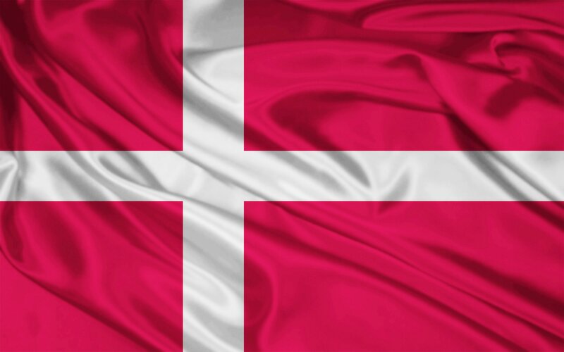 Danish flag waving