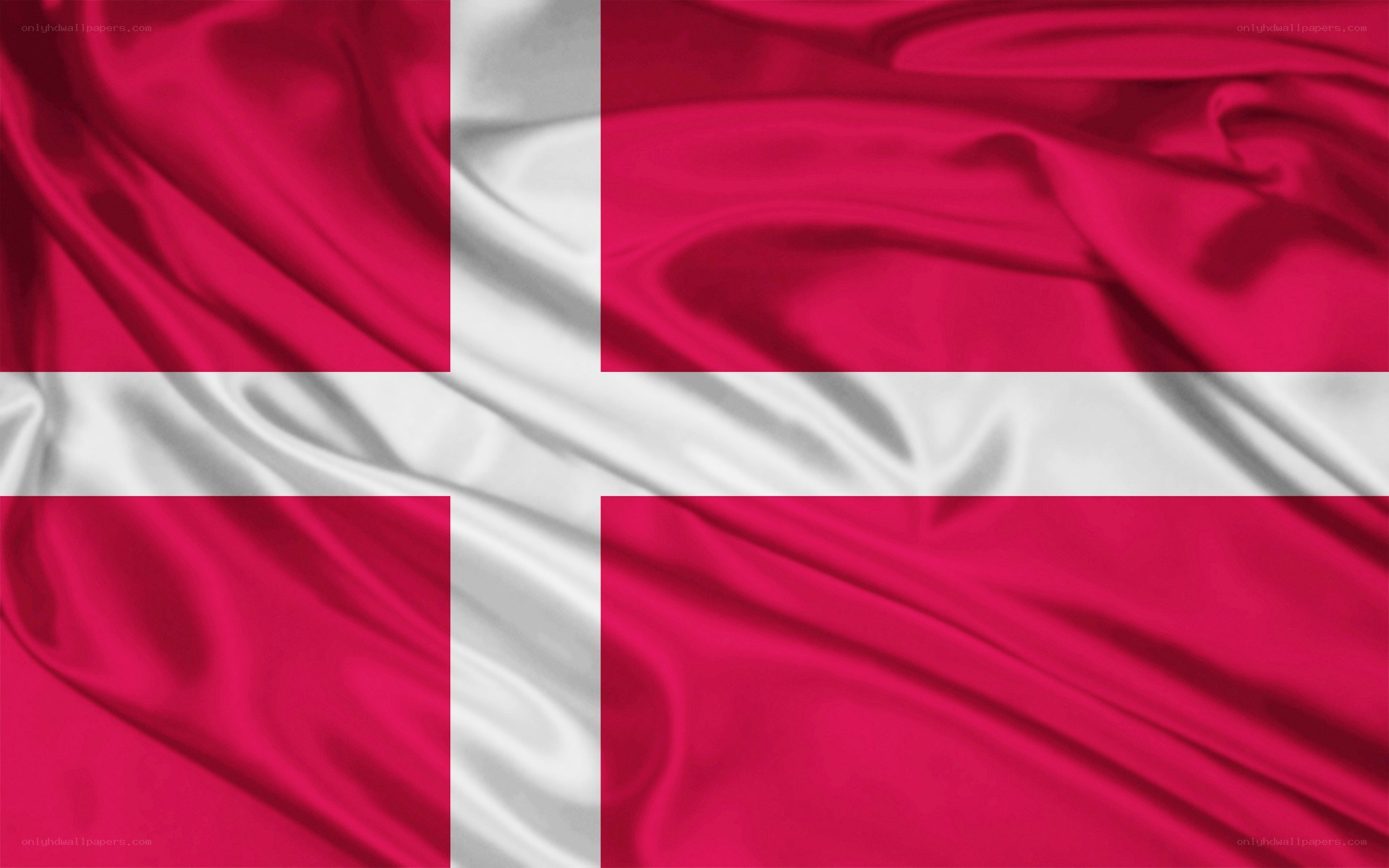 Danish flag waving