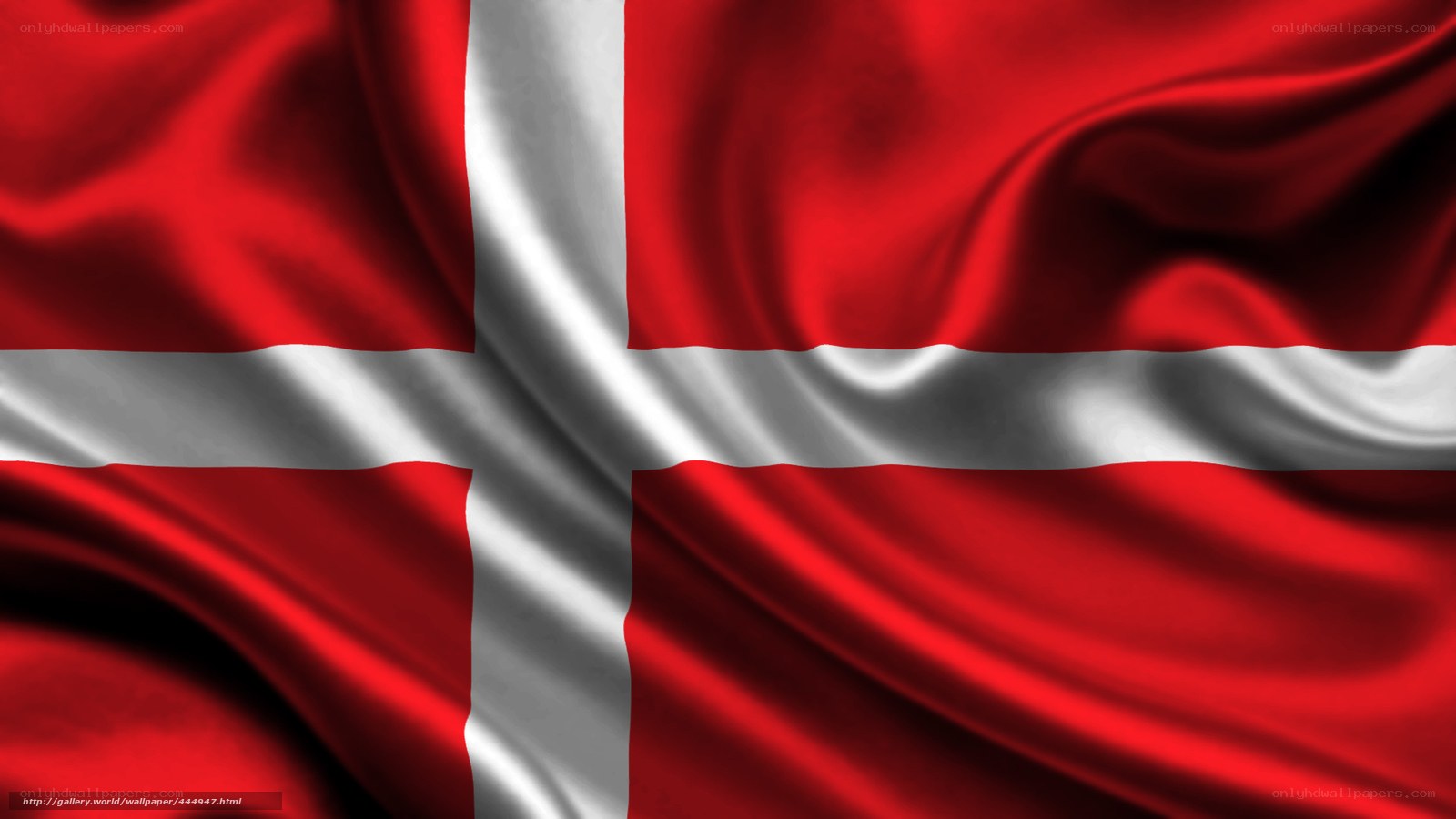 Danish flag waving