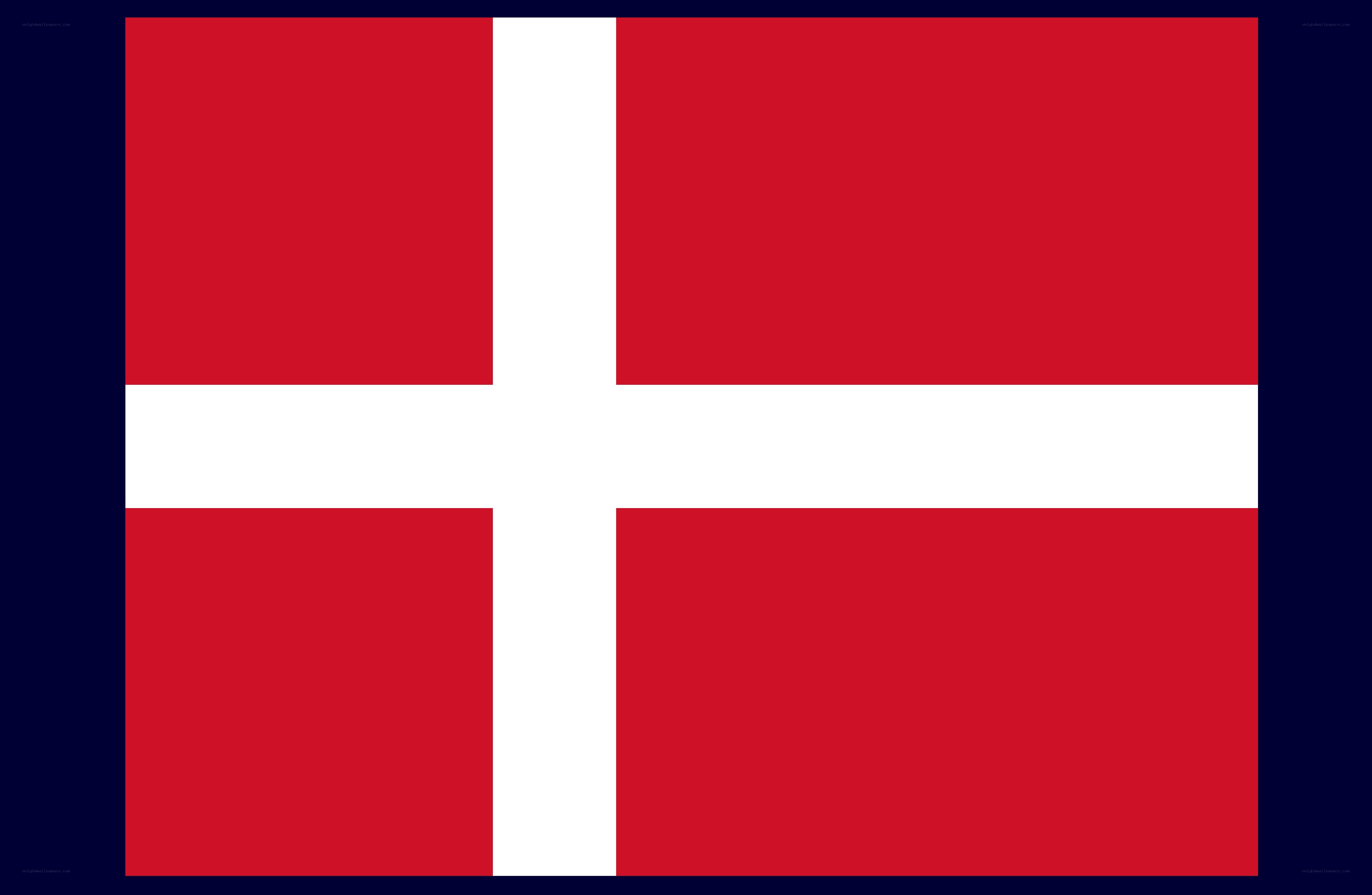 Danish flag with border
