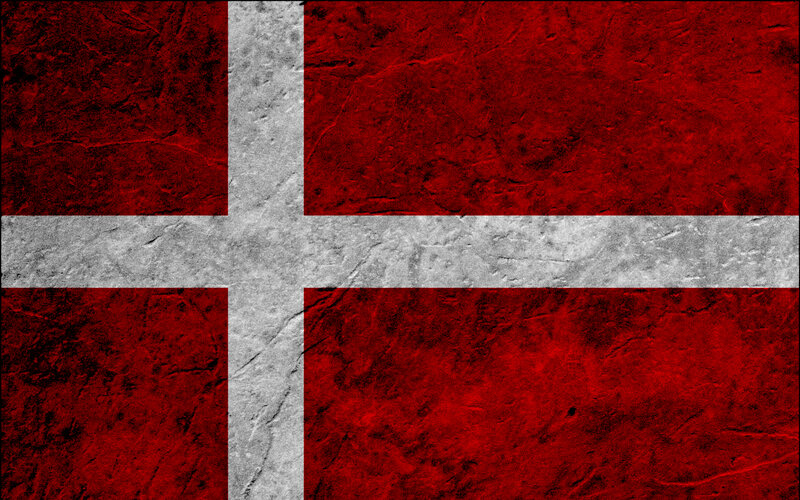 Danish flag with stone texture