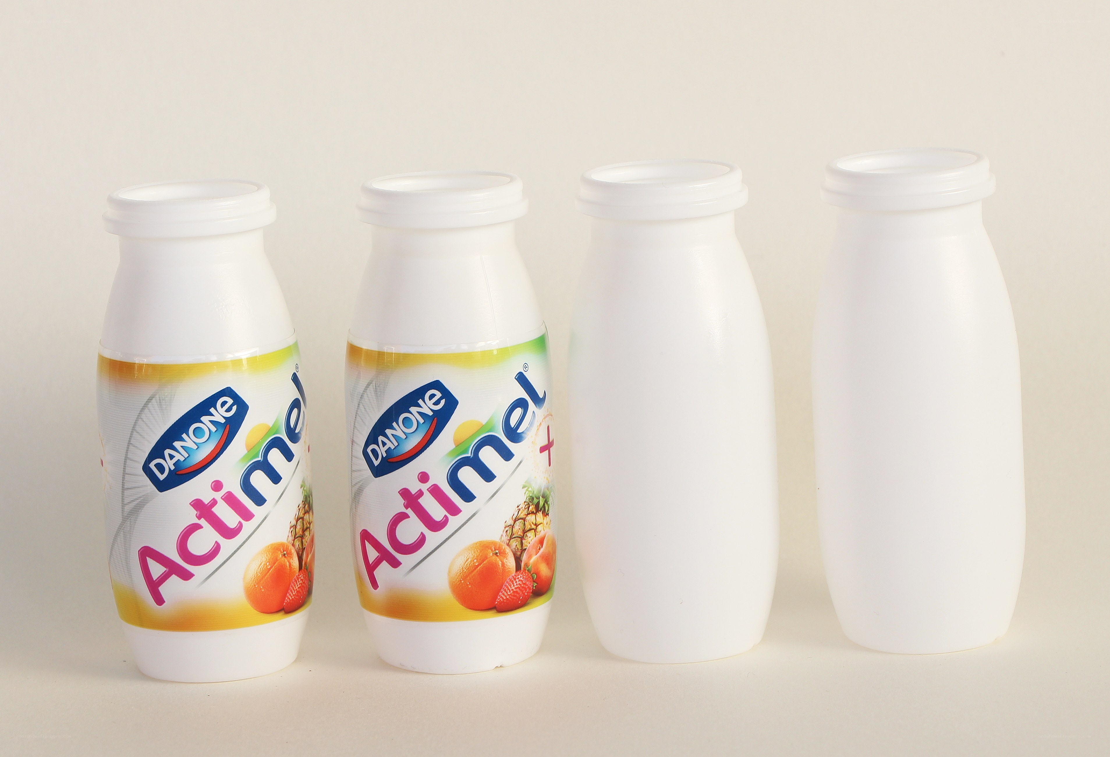 Danone Actimel bottles