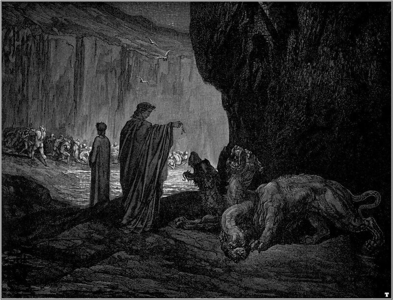 Dante and Virgil in Hell