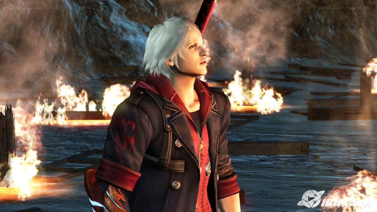 Dante in a burning dock