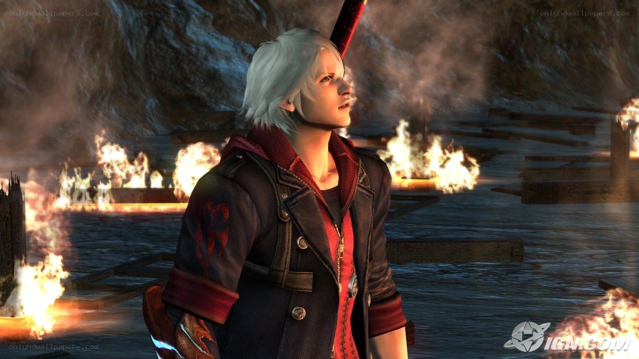 Dante in a burning dock