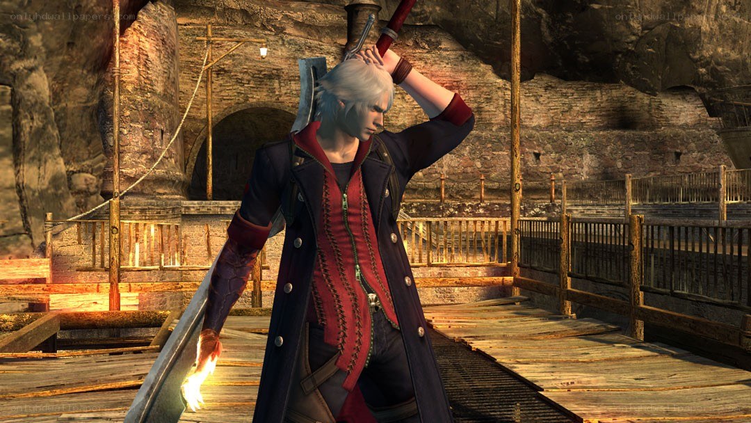 Dante in a dimly lit dock