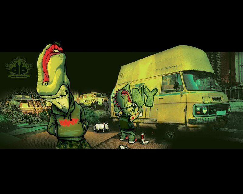 Dany the Dinosaur Graffiti Artist