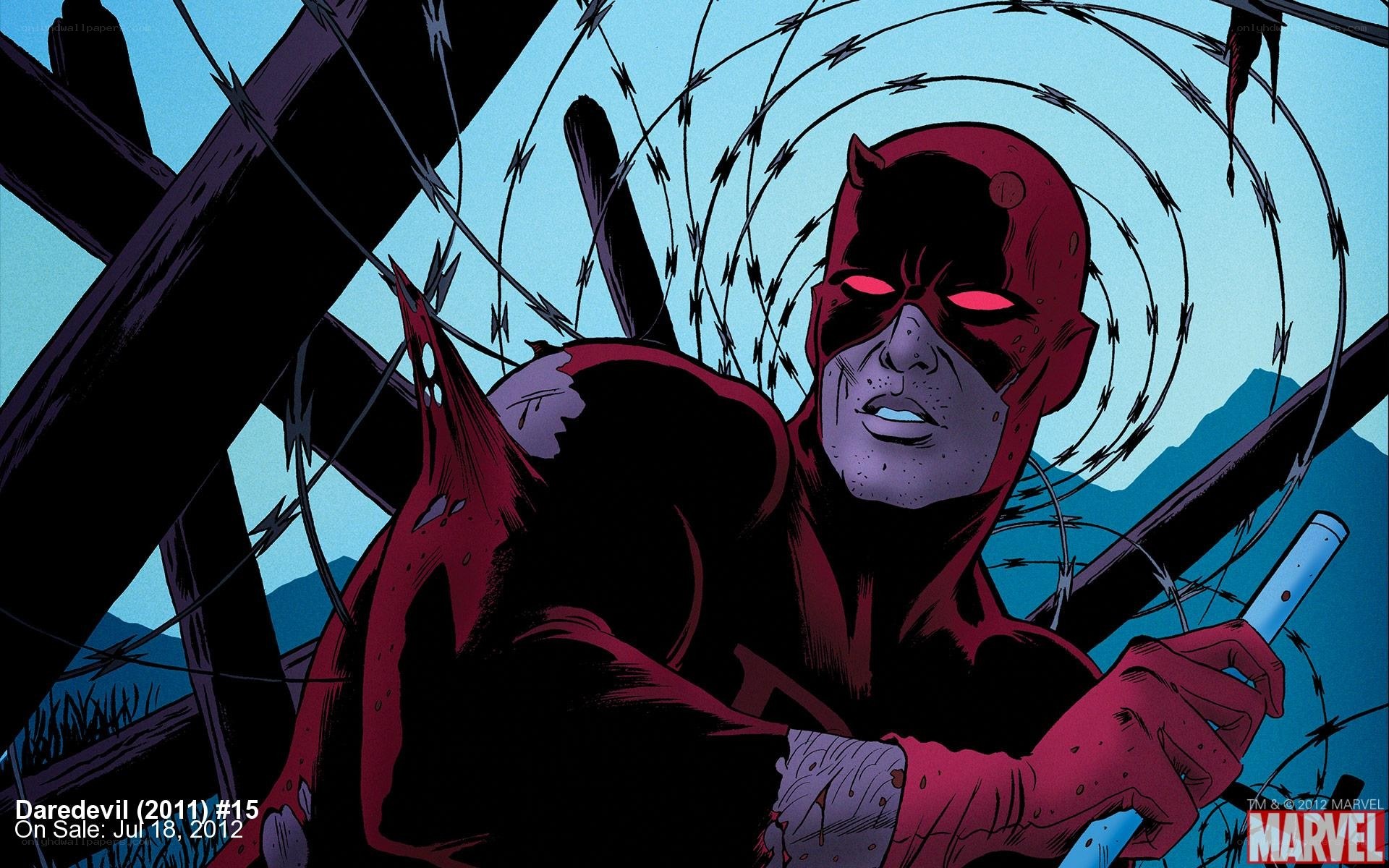 Daredevil behind barbed wire
