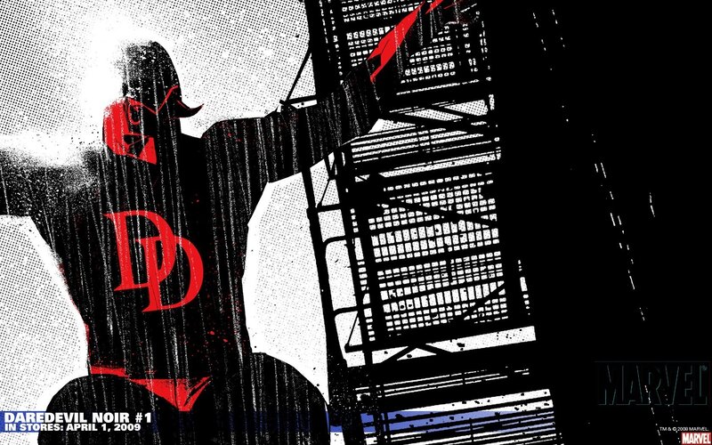 Daredevil Character — Black, Dramatic, Night, Comic