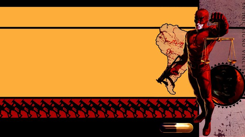 Daredevil Character — Red, Dramatic, Comic, Scales of Justice