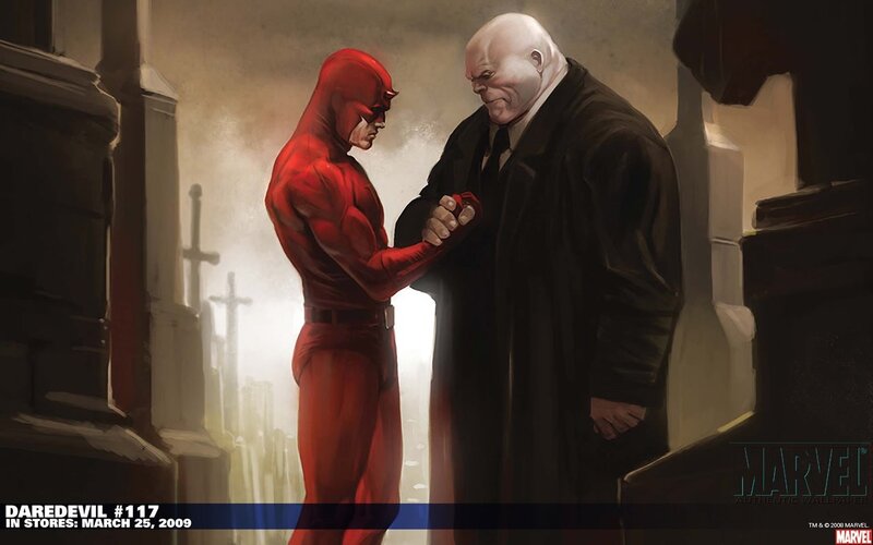 Daredevil Confronting a Man