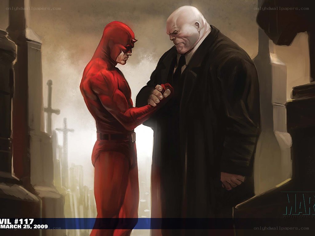 Daredevil confronts a villain