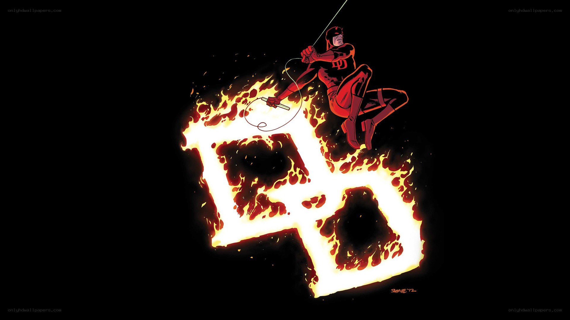 Daredevil in fiery action