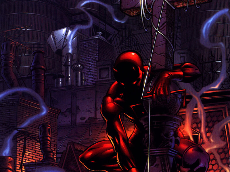 Daredevil in industrial setting