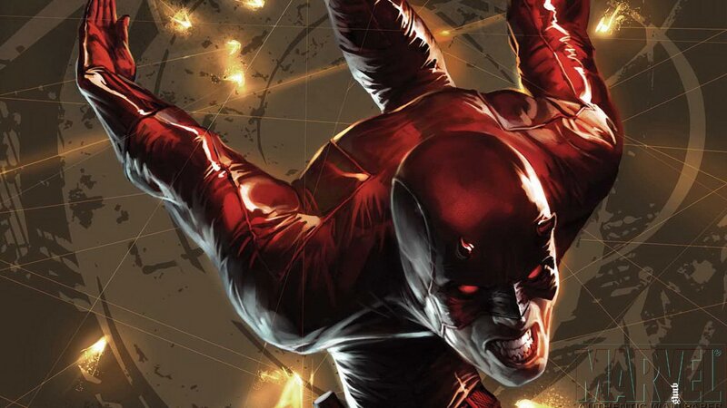 Daredevil in Red Suit — Dramatic, Comic, Comic Book Art