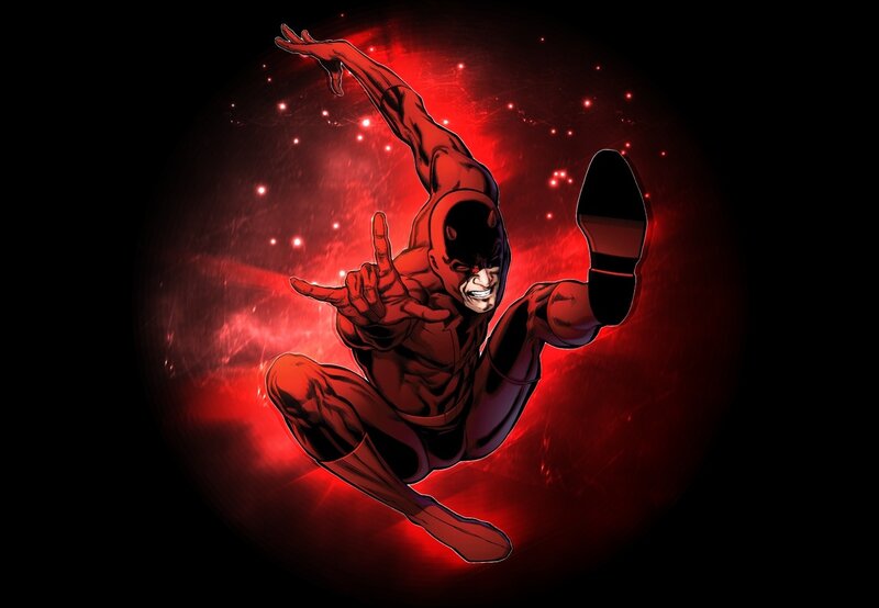 Daredevil in Red Suit — Dramatic, Comic