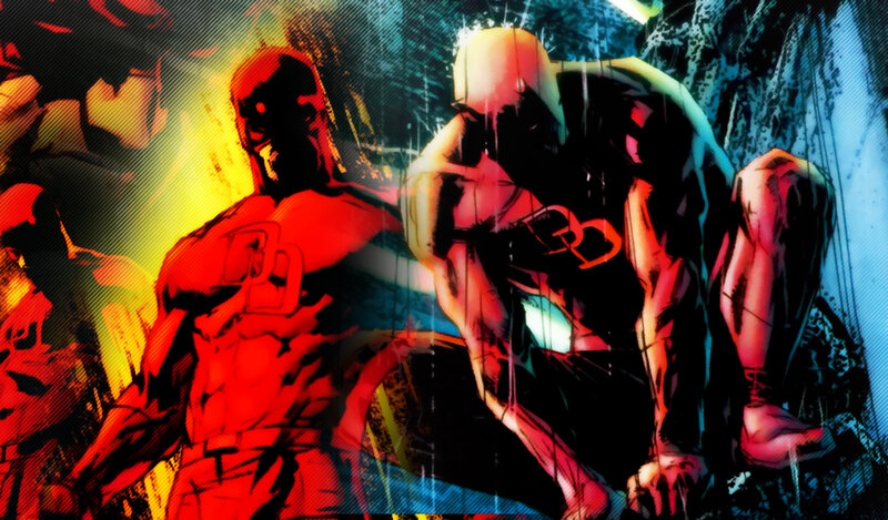 Daredevil in Red Suit — Dramatic, Manga