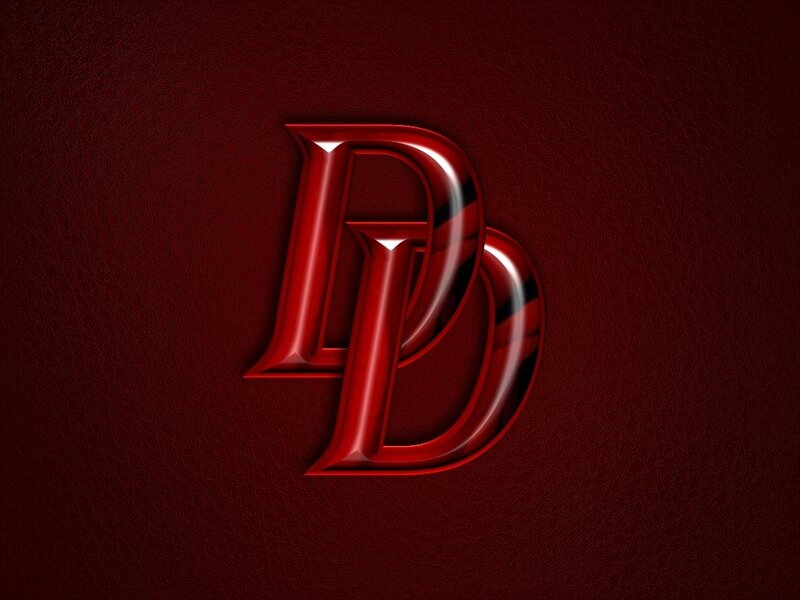Daredevil logo on red background