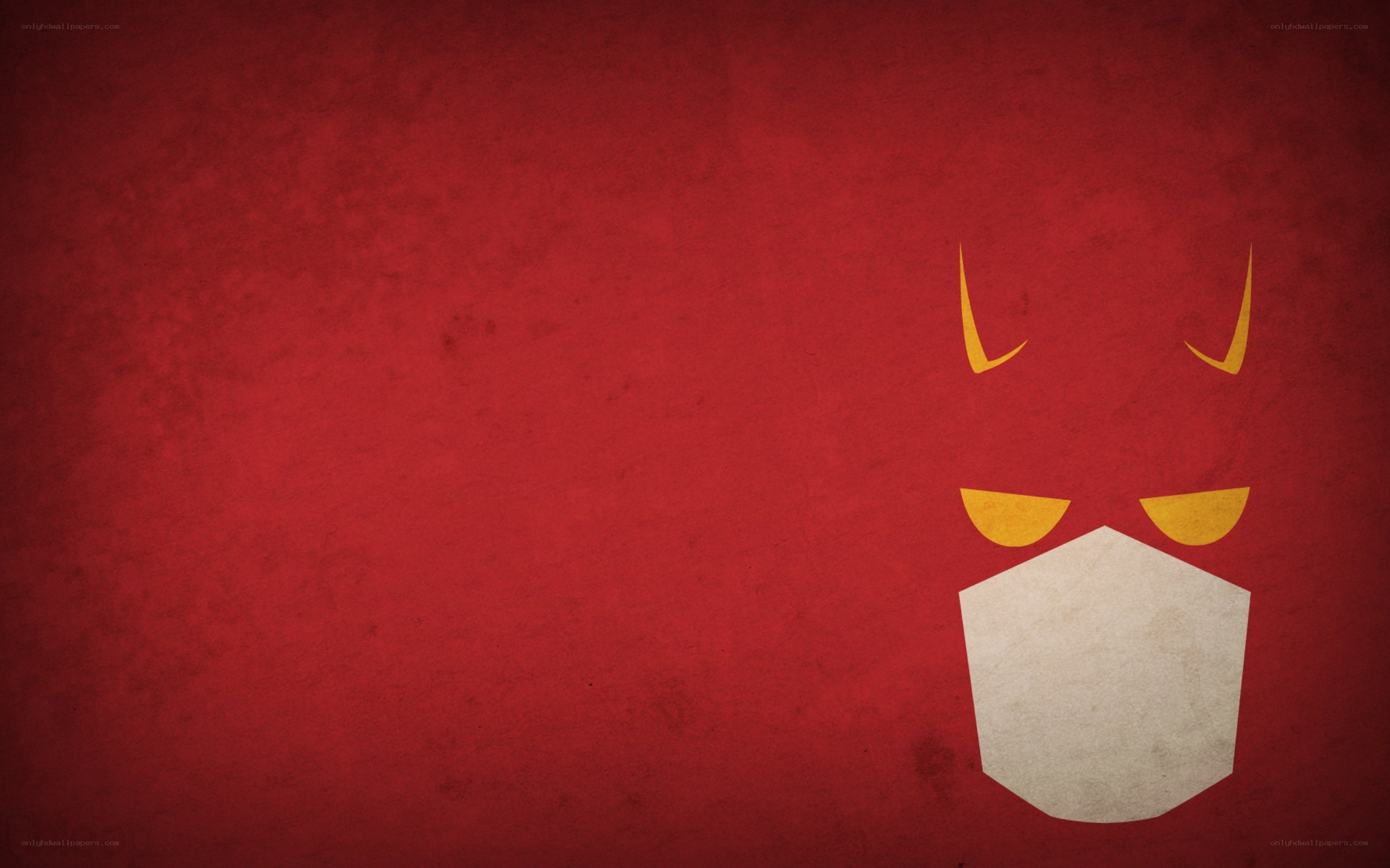 Daredevil mask on red background