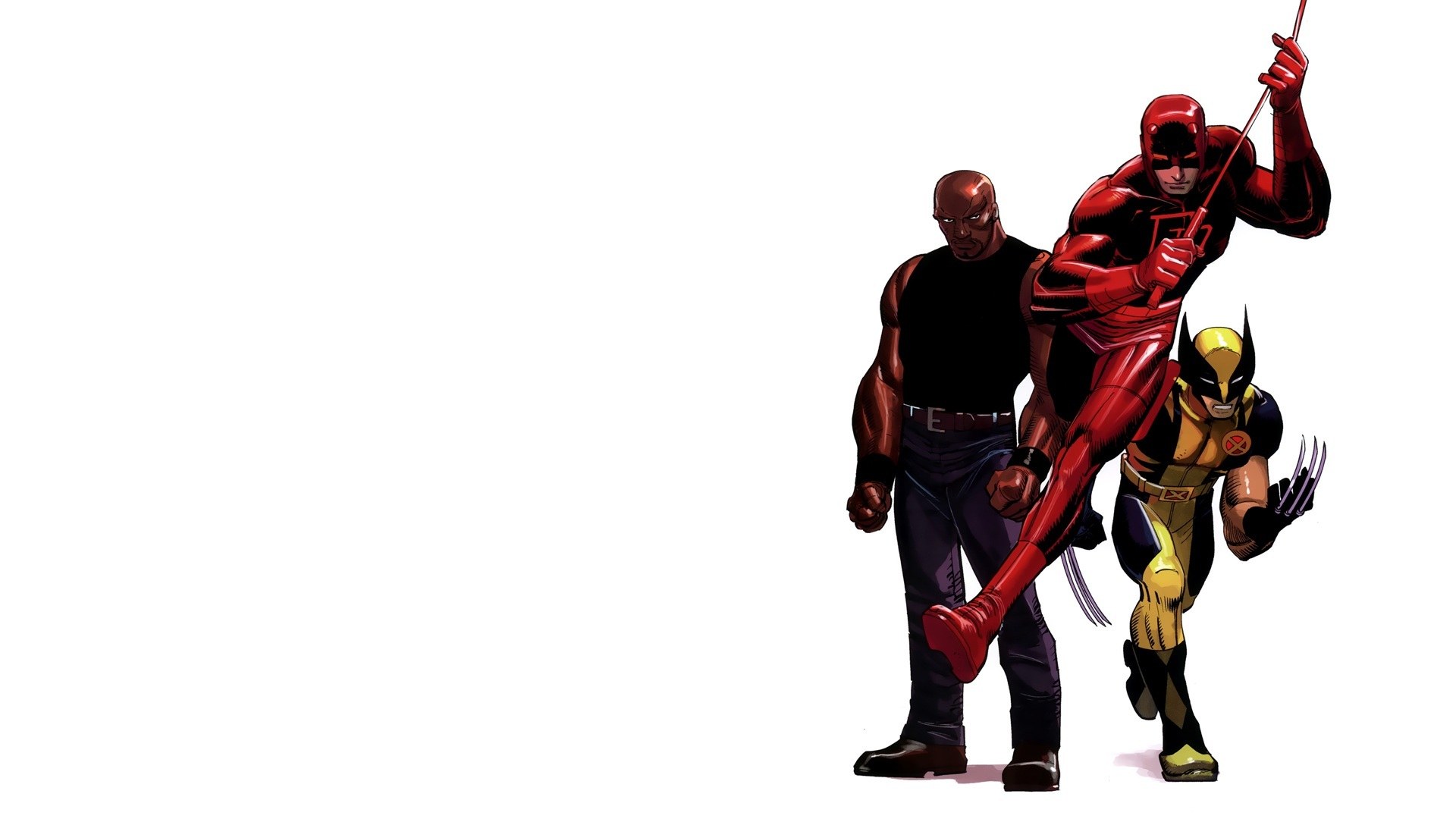 Daredevil with Luke Cage and Wolverine