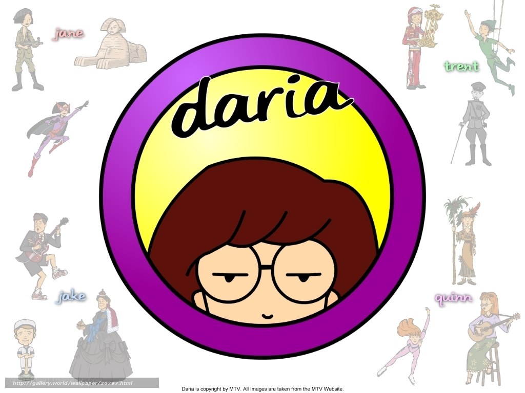Daria character art with cast