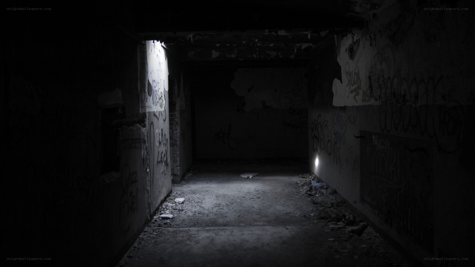 dark abandoned corridor