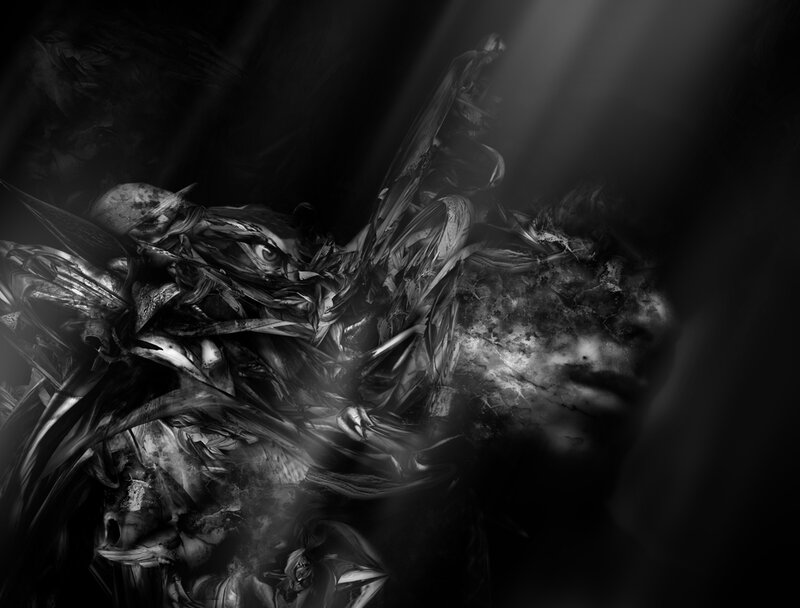 dark abstract creature art