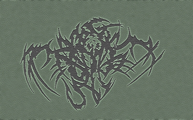 dark abstract design on green background