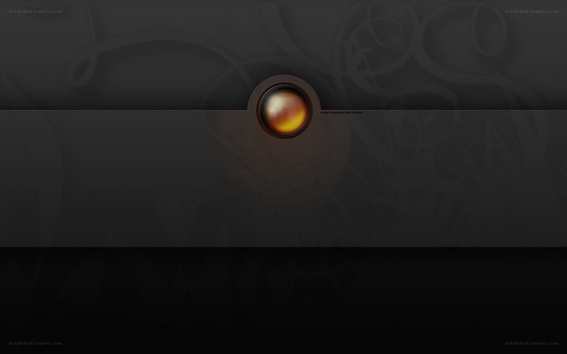 dark abstract design with glowing orb