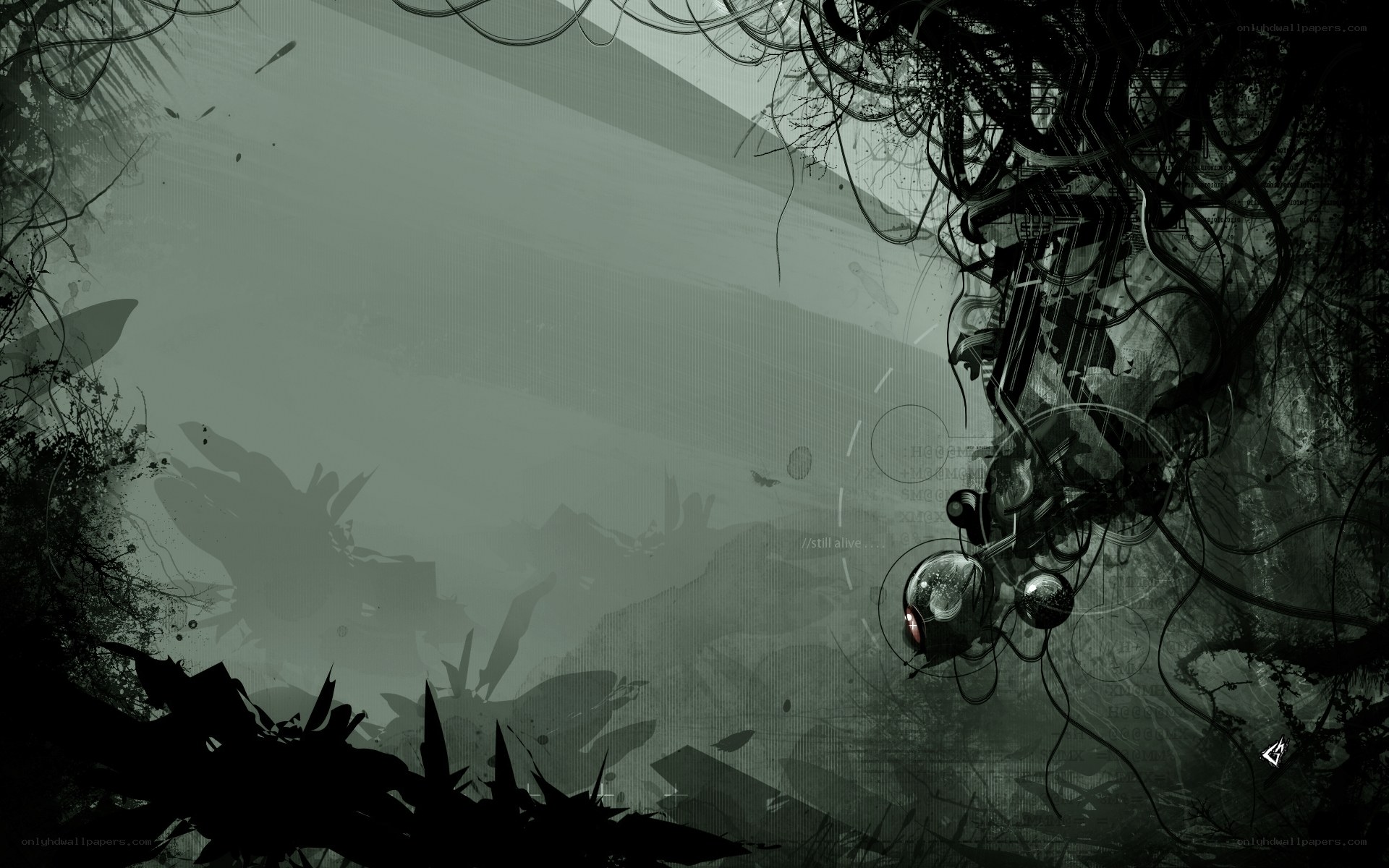 dark abstract digital art