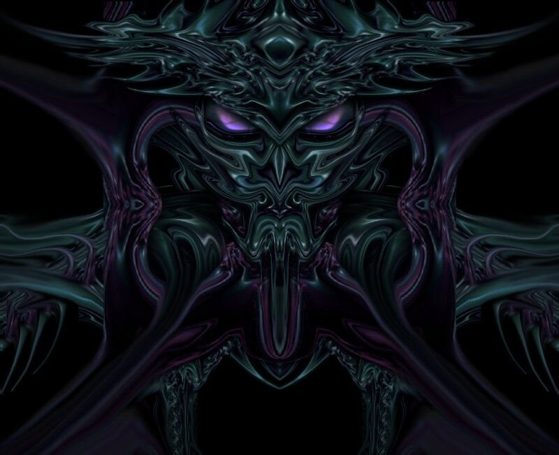 dark abstract digital entity