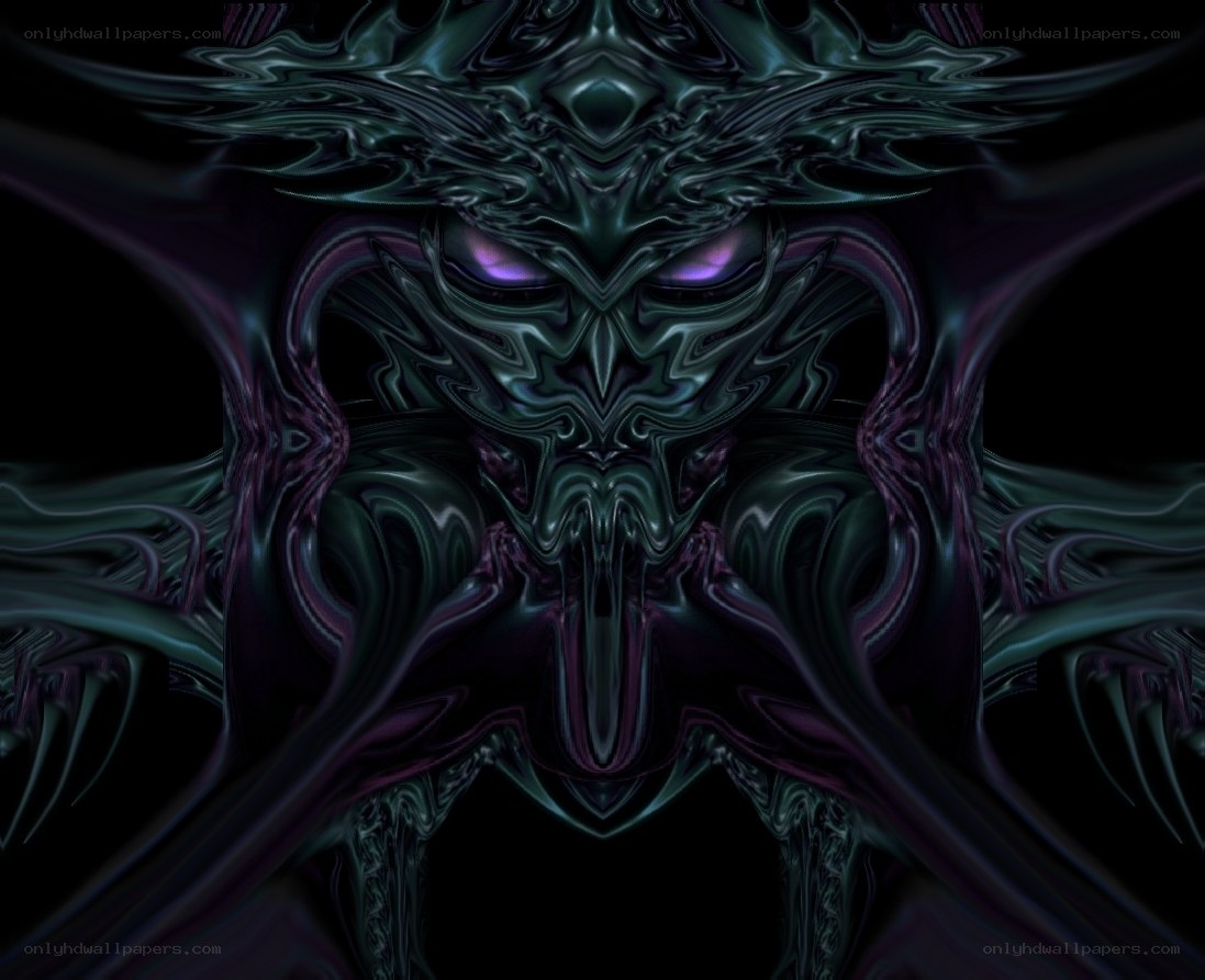 dark abstract digital entity